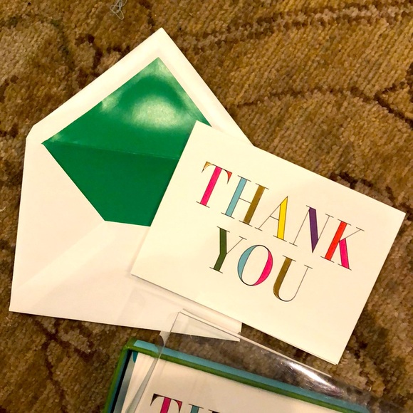 Kate Spade New York thank you cards stationary rainbow prism NEW IN BOX - Picture 2 of 4
